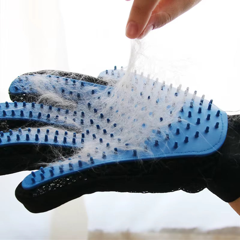 Professional Pet Grooming Glove for Cats and Dogs - Deshedding Brush and Massage Tool for Effective Hair Removal and Bathing